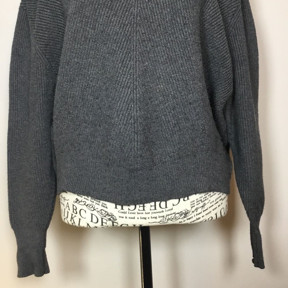 Zara diagonal knit sweater round neck warm cozy winter cabincore layering sz M - Picture 3 of 8